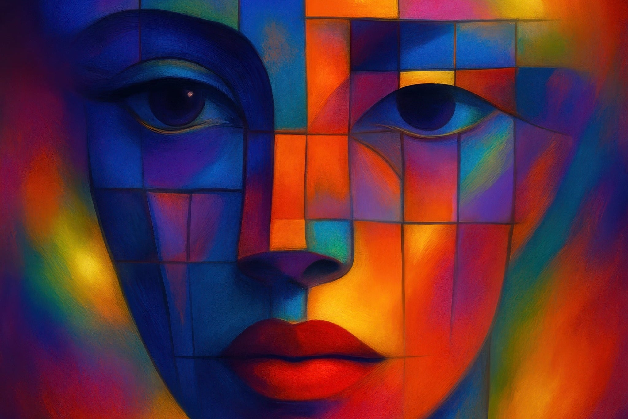 Surreal pop portrait in cinematic color palette – Lucid Icons Collection